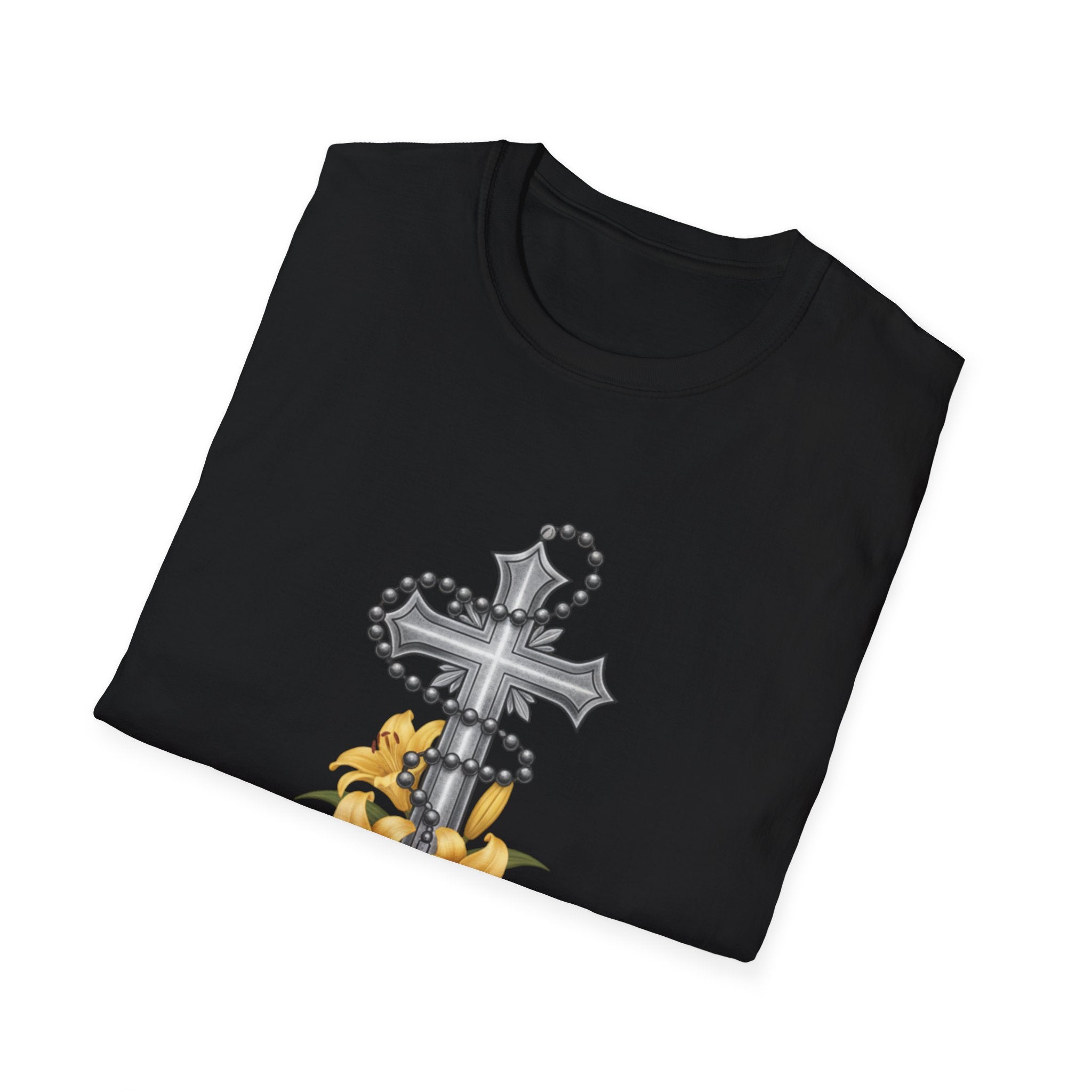 Faith Over Fear T-Shirt — Cross with Lilys Christian Inspirational Tee