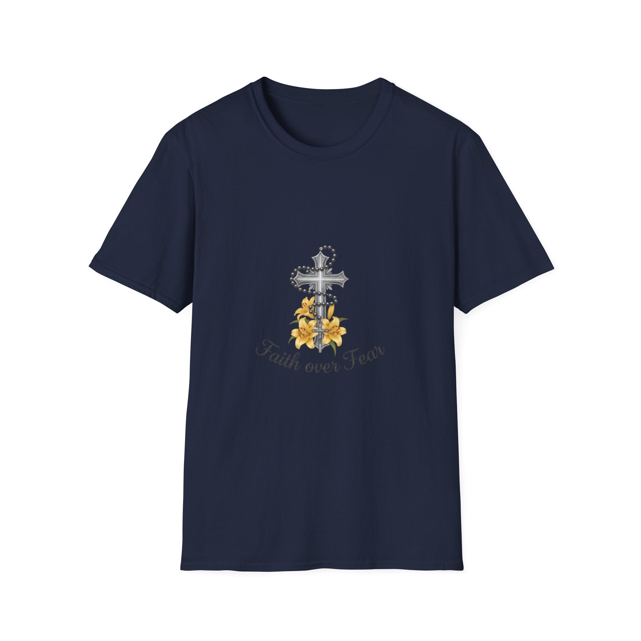 Faith Over Fear T-Shirt — Cross with Lilys Christian Inspirational Tee